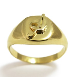 Initial Signet Ring, Initial Ring for Women, Custom Initial Ring, Letter Ring, Men Signet Ring, Alphabet Ring, Seal Ring, Initial Pinky Ring