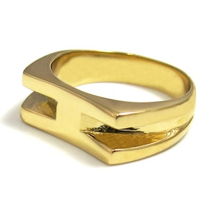 Gold Initial Ring, Gold Alphabet Ring, Custom Initial Ring, Gold Letter Ring, Ring for Women, Gold Initial Signet Ring, Name Ring, H Ring