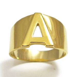 Personalized Gold Initial Ring, Gold A Ring, Initial Ring, Gold Initial Jewelry, Name Ring,  Monogram Ring, Personalize Letter Ring, ID Ring