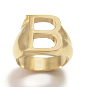 Individueller Initialzing, Letter Ring, Ring für Frauen, Initialzing, Personalisierter Ring, Initial Signet Ring, Personalized Initial Ring, B Ring