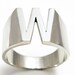 Gold Initial Ring, 14K Gold Letter Ring, W Ring, Men Initial Ring ...