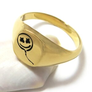Women Signet Ring, Ring for Women, Gold Signet Ring, Personalized Ring, Engraved Ring, Monogram Ring, Custom Signet Ring, Customizable Ring