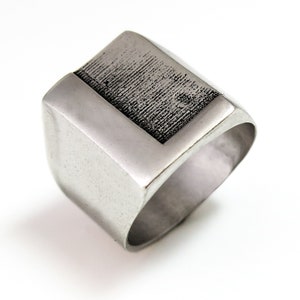 Anillo inicial, Anillo grueso, Anillo de letras, Anillo del alfabeto, Joyería inicial, Anillo personalizado, Anillo inicial de plata, Anillo inicial para hombres, Anillo L