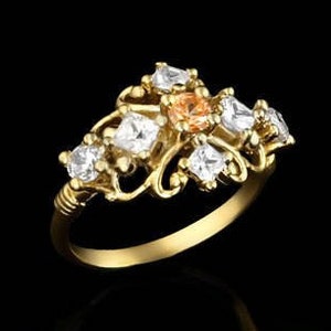 Gold Anniversary Ring, Unique Engagement Ring, Citrine Ring, Yellow Gemstone Ring, Citrine Gold Ring, Citrine Engagement Ring, November Ring