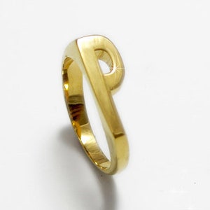 Anillo inicial personalizado, anillo de nombre, anillo de letras, mejor regalo de amigo, anillo de letras personalizado, anillo de firma inicial, anillo inicial unisex, anillo P