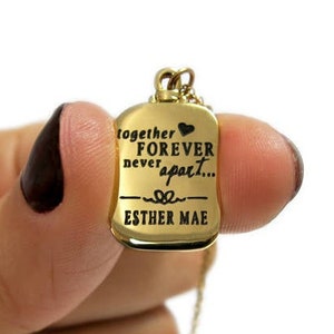 Collar de etiqueta de perro, collar de nombre personalizado, collar personalizado para hombres, joyería personalizada, collar grabado, collar de etiqueta de oro
