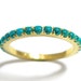 Gold Stackable Rings, Turquoise Ring, Stackable Anniversary Ring ...