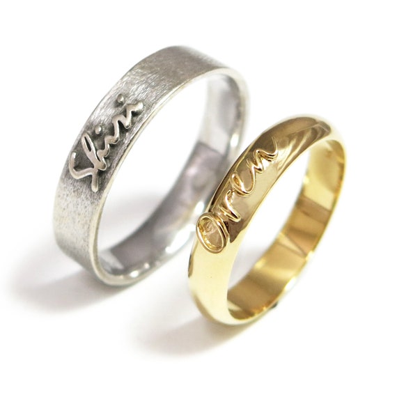 Gold rings for shop men with names