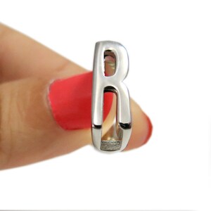 Initial Ring, Custom Silver Ring, Custom Letter Jewelry, Personalized ...