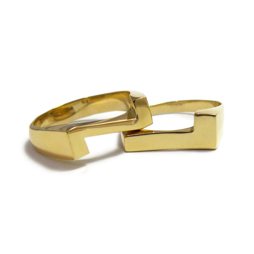 Stackable Iniitals Rings Stacking Rings Gold, Personalized Initial Ring, Name Rings, Stacking ...