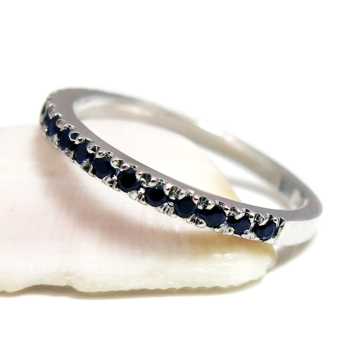 Sapphire Stacking Ring Sapphire Anniversary Ring Sapphire | Etsy