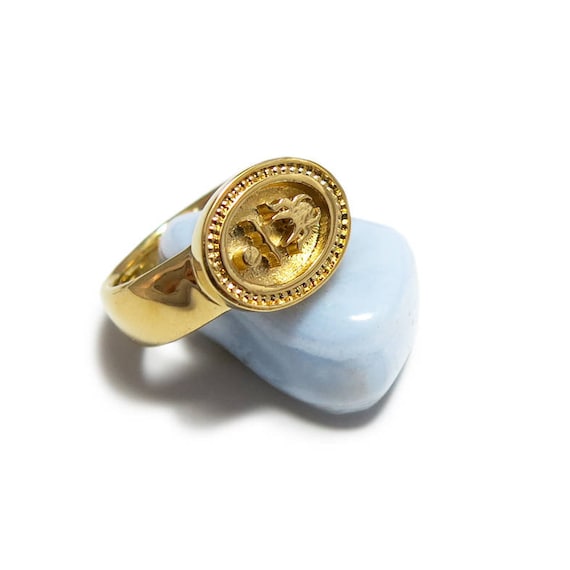etsy gold signet ring