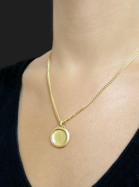 Medallion Necklace Coin Necklace 
