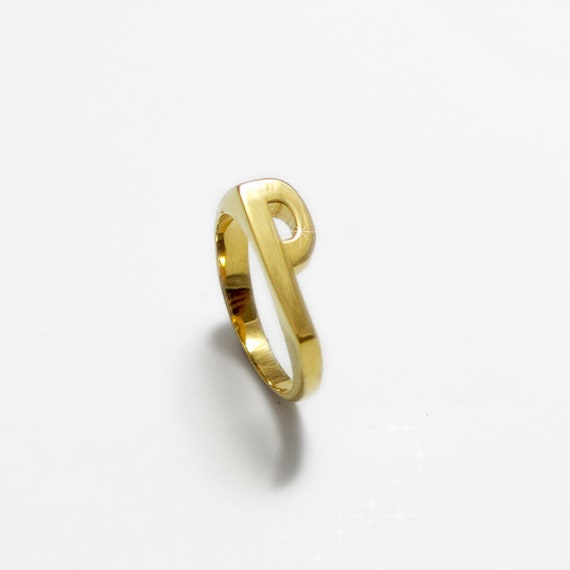 P on sale name ring