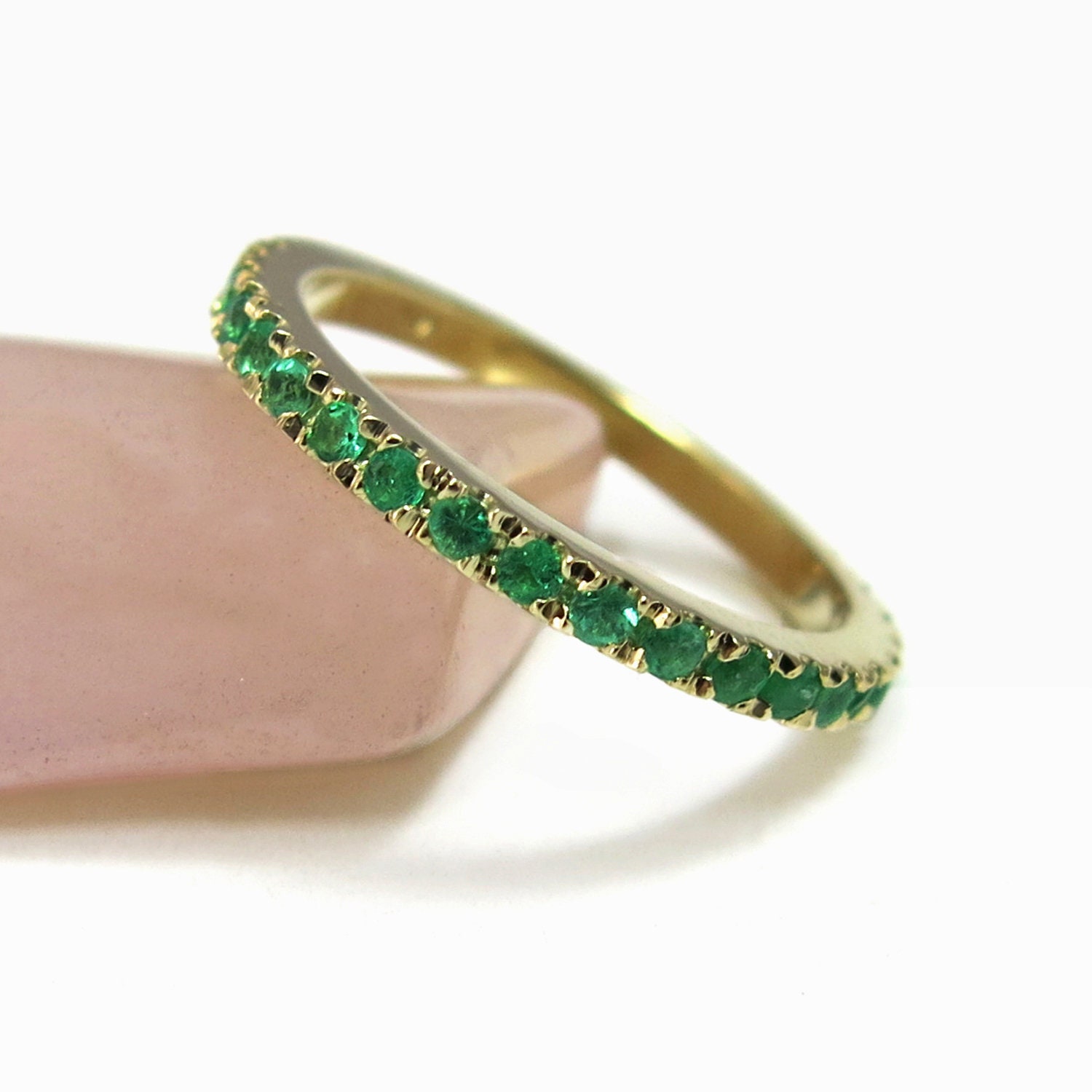 Emerald Gemstone Ring Gemstone Wedding Ring Eternity Wedding - Etsy