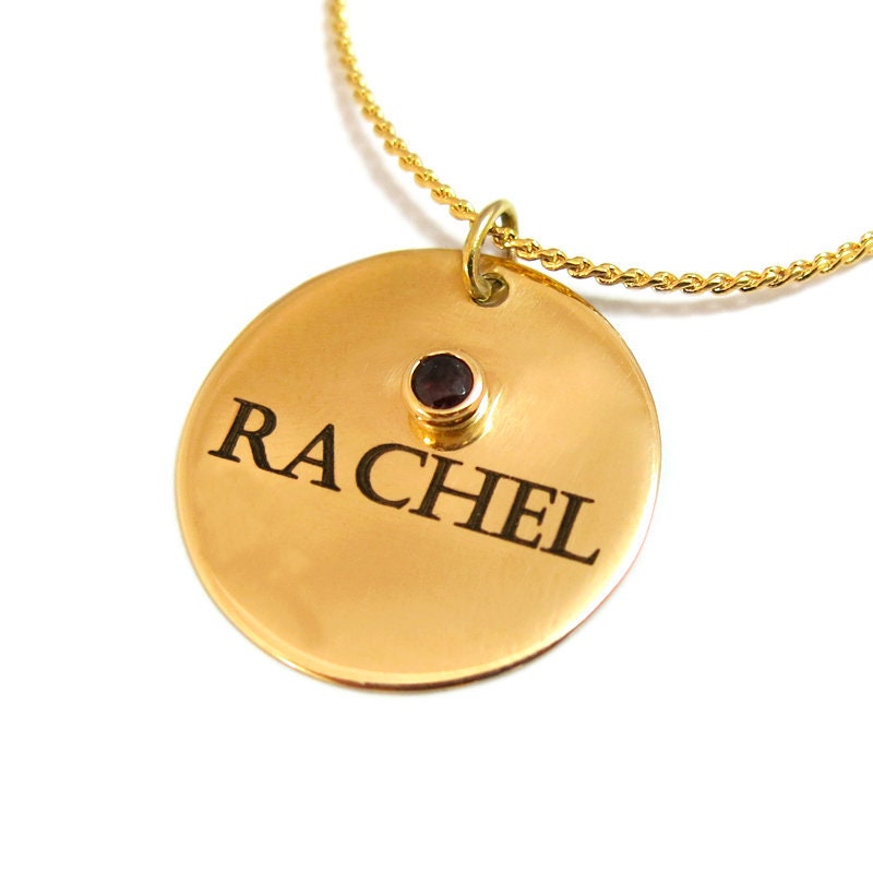 Personalized Gold Necklace Gold Name Necklace Engraved | Etsy