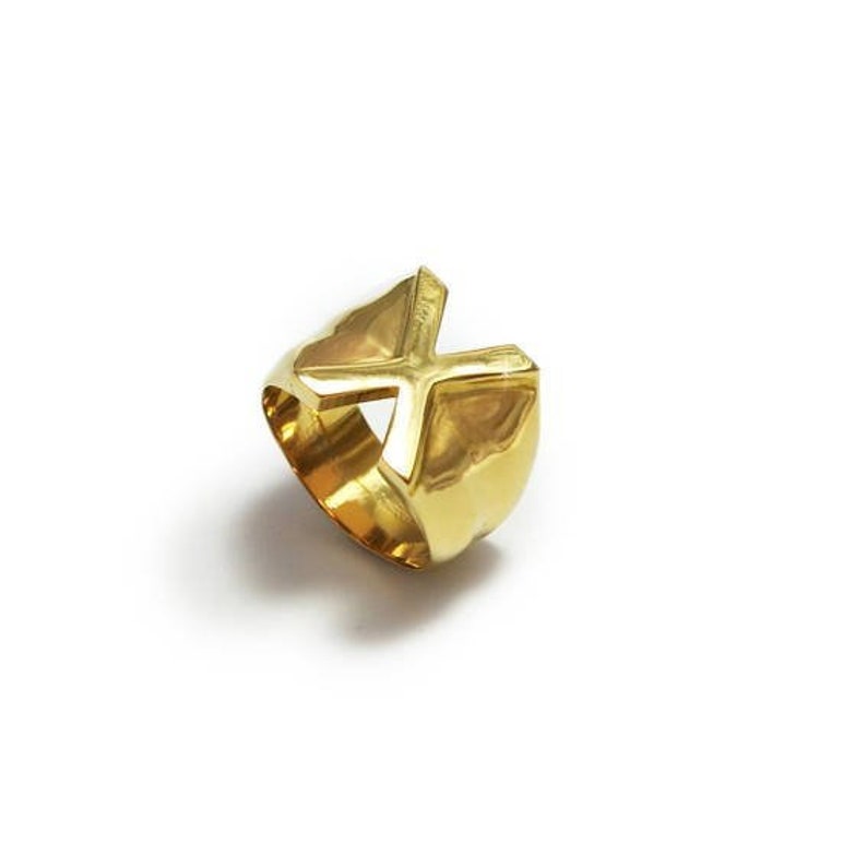 Personalize Initial Ring Letter X Ring Alphabet Ring Gold Initial Ring Custom Initial Ring Monogram Ring Name Ring Signet Letter Ring