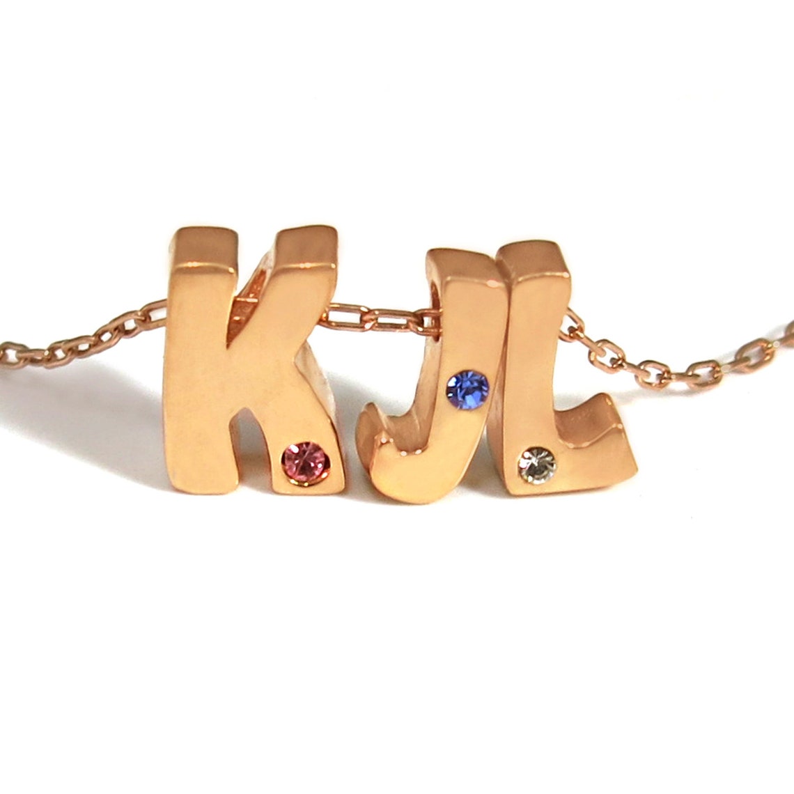 Rose Gold Initial Necklace Initial Necklace Initial Necklace Etsy Israel