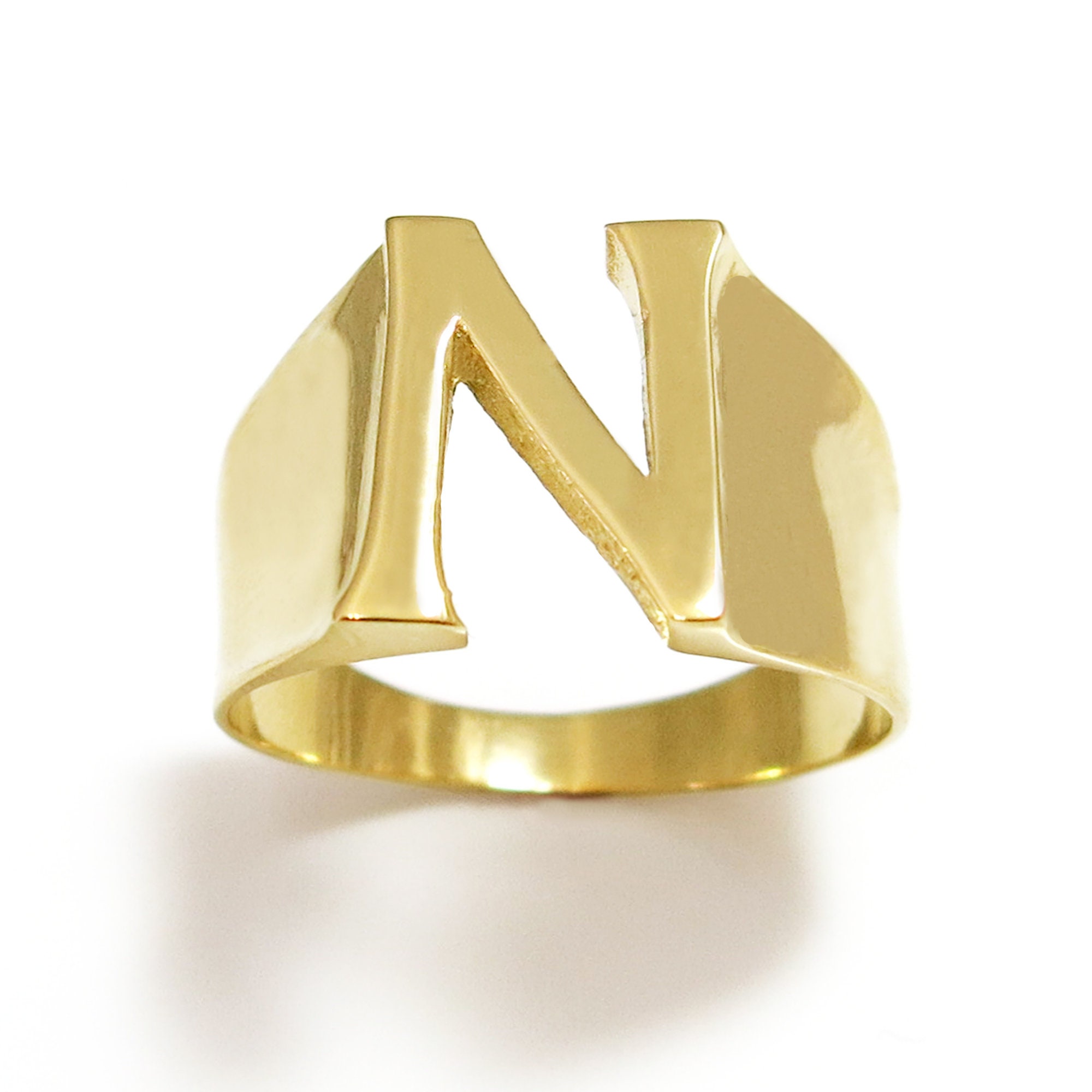 Initial Ring Letter Ring N Ring Personalized Ring Initial
