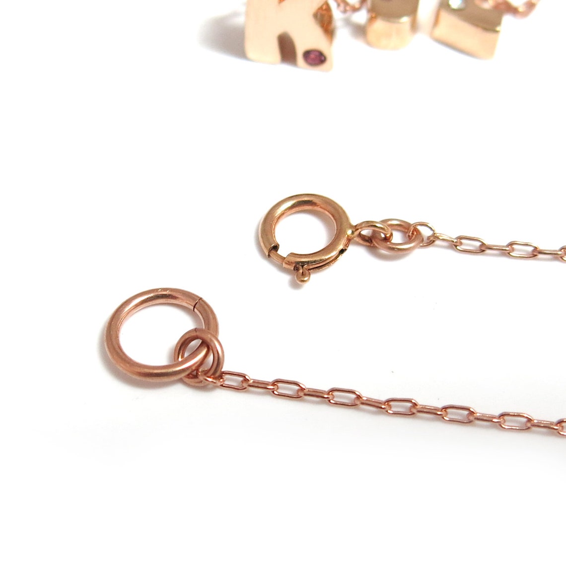 Rose Gold Initial Necklace Initial Necklace Initial Necklace Etsy Israel