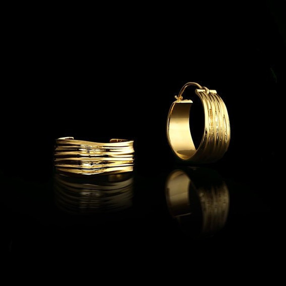 Gold Hoop Earrings, Gift Hoop Earrings, Boho Hoop Earrings , Everyday ...