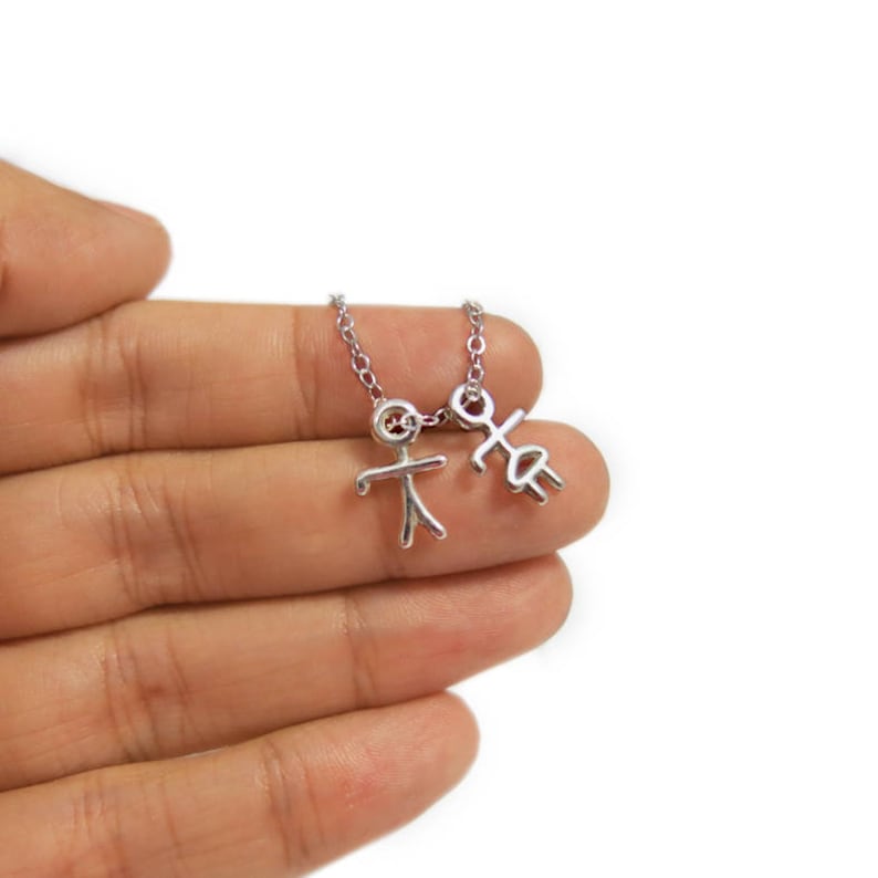 Girl Charm Necklace Girl Pendant Gift Necklace for Mom Etsy