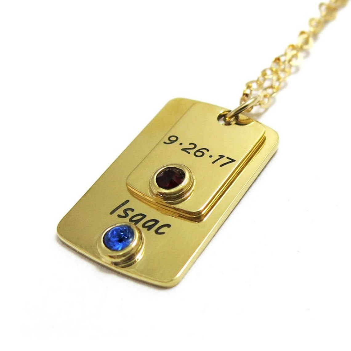 Custom Name Tag Necklace Customizable Dog Tag Necklace Etsy