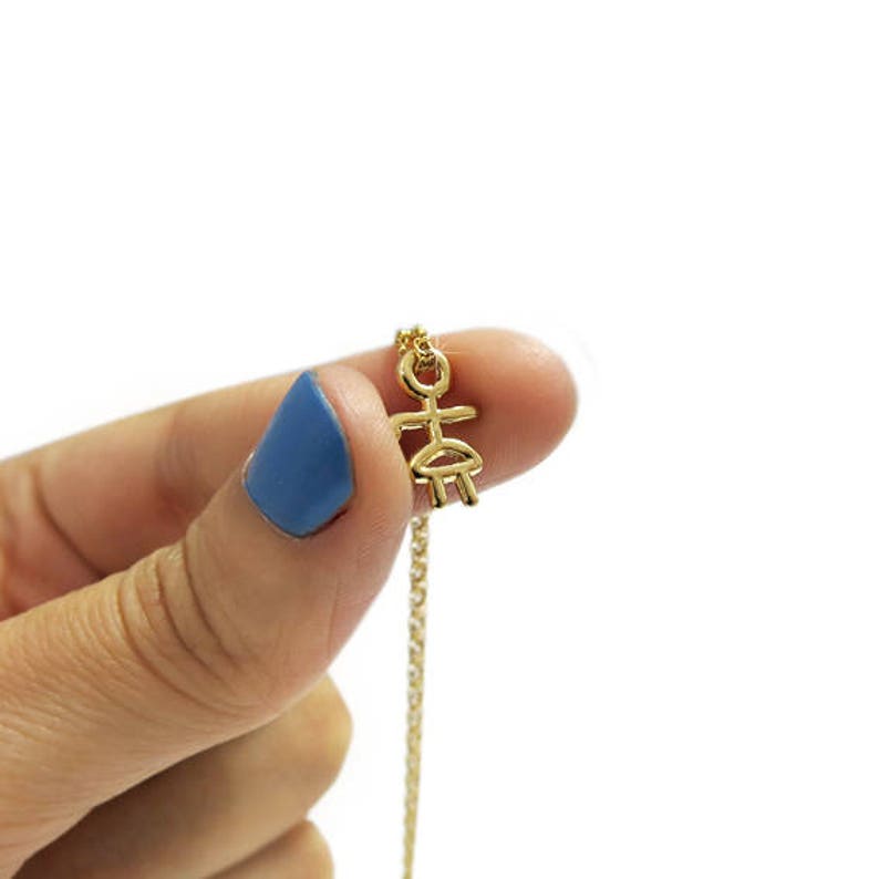 Girl Charm Necklace Girl Pendant Gift Necklace for Mom Etsy