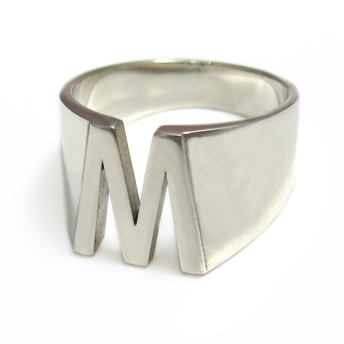 AUNOOL Stackable Initial Rings For Women Girls Heart Capital Letter Teens Engraved Alphabet