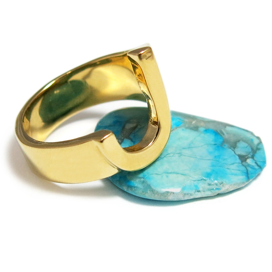 Custom Gold Ring Initial Ring J Ring Personalized Gold Etsy