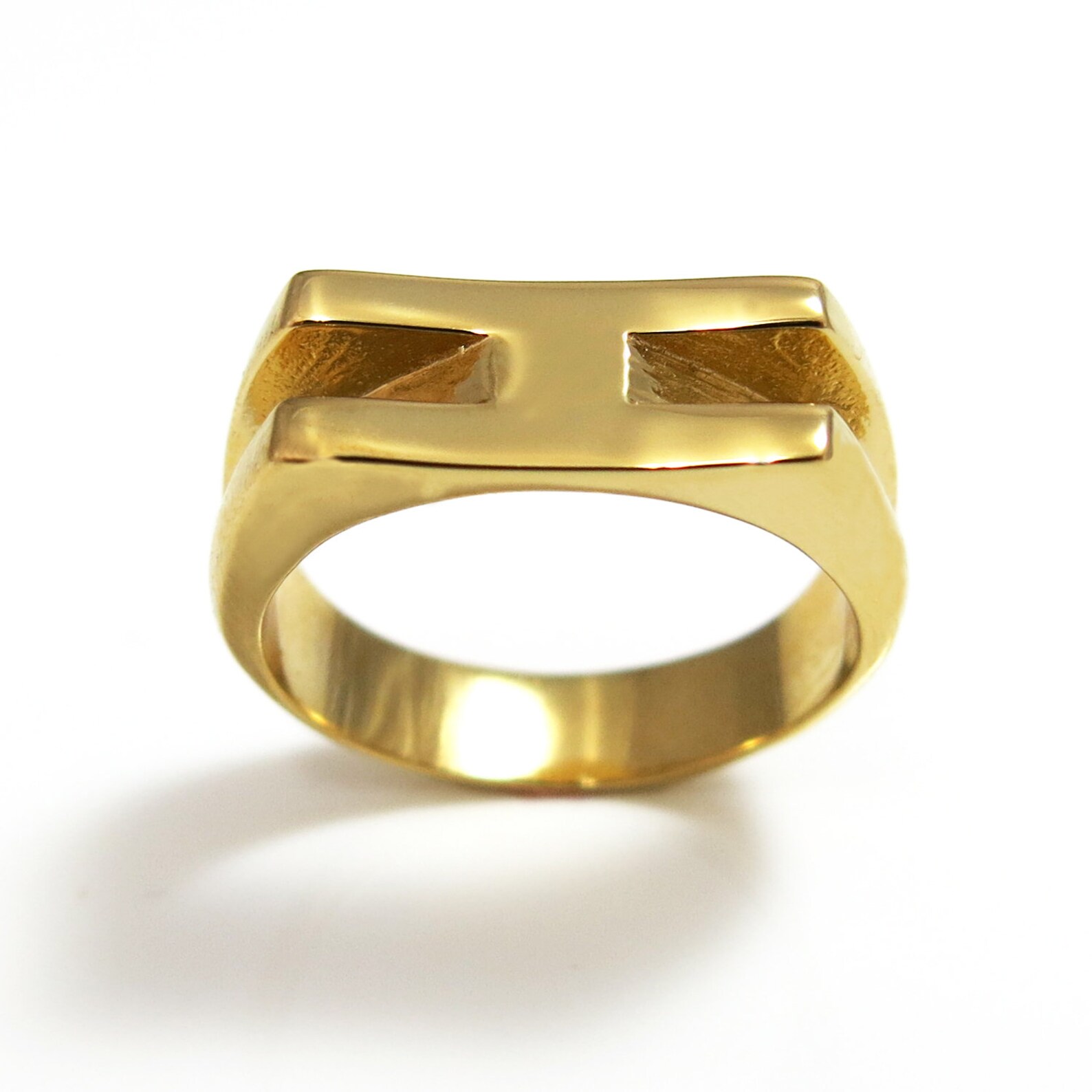 Initial Ring Letter Ring Alphabet Ring Signet Letter Ring | Etsy