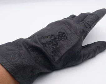 Women's Black Leather Gloves