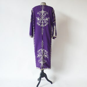 1970s Moroccan Purple Caftan With Soutache Trim image 3