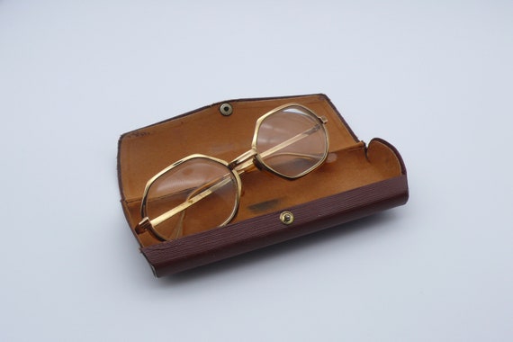 Vintage Women's Italian 18 K Gold Plate Eyeglasse… - image 1