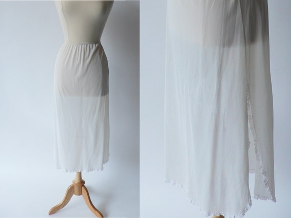 Late 50s/Early 60s Long White Half Slip | size 14