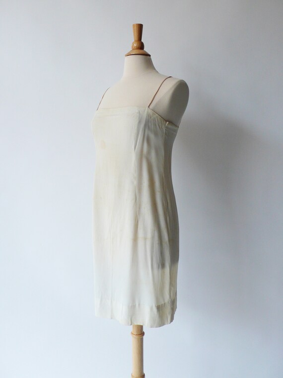 1960s Elizabeth Arden White Slip Dress - image 4