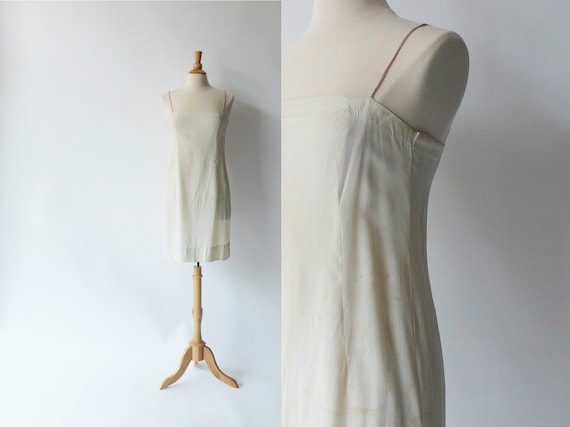 1960s Elizabeth Arden White Slip Dress - image 1