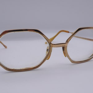 Vintage Women's Italian 18 K Gold Plate Eyeglasses Frame And Case image 5