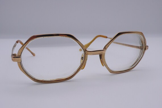 Vintage Women's Italian 18 K Gold Plate Eyeglasse… - image 5