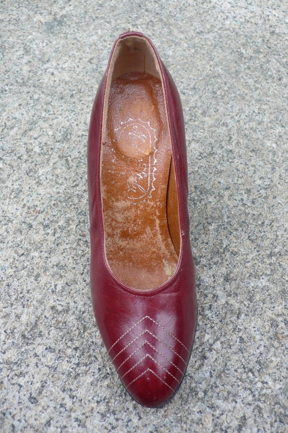 1970s Oxblood Leather Heels by Upstage - image 4