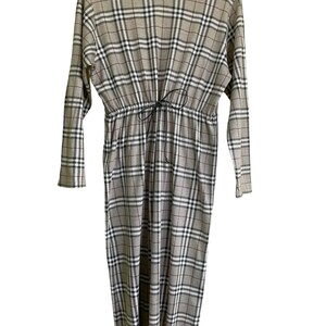 casual burberry dress womens Burberry Check Cotton Shirt Dress , Size: 08, Beige