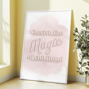 Poster ispiratore per l'infanzia. Arte murale per la cameretta dei bambini. Decorazione per la camera dei bambini o la sala giochi. Stampa da appendere alla parete della cameretta delle bambine.