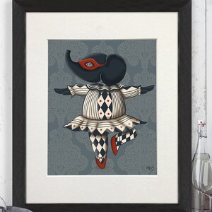 Elefanten Bild, Einzigartiges Bild für Kinderzimmer oder Kinderzimmer Dekor, Made in the Uk, gerahmte Kunst Geschenk Kinder