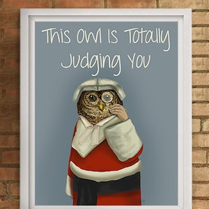 Lawyer Gift Legal Gift Owl Judge gift - Owl judging you meme - owl print law school graduation gift birthday gift for dad gift for husband