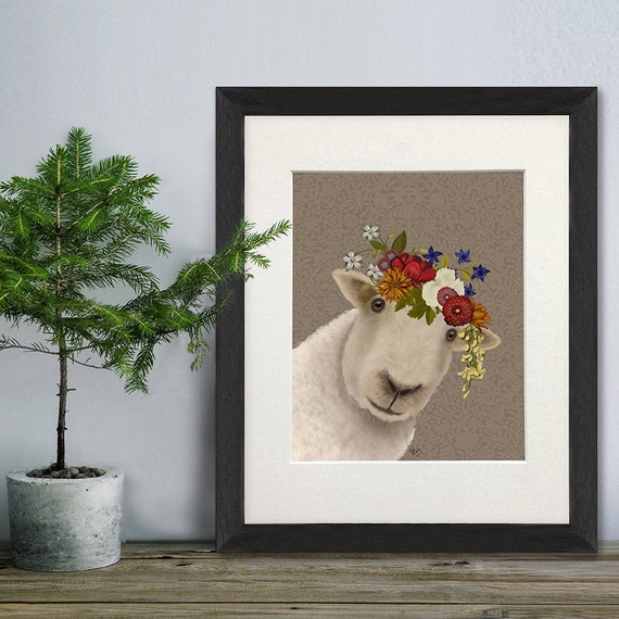 Lamb Wall Art Sheep Bohemian 2 Pictures Of Lambs Sheep Etsy
