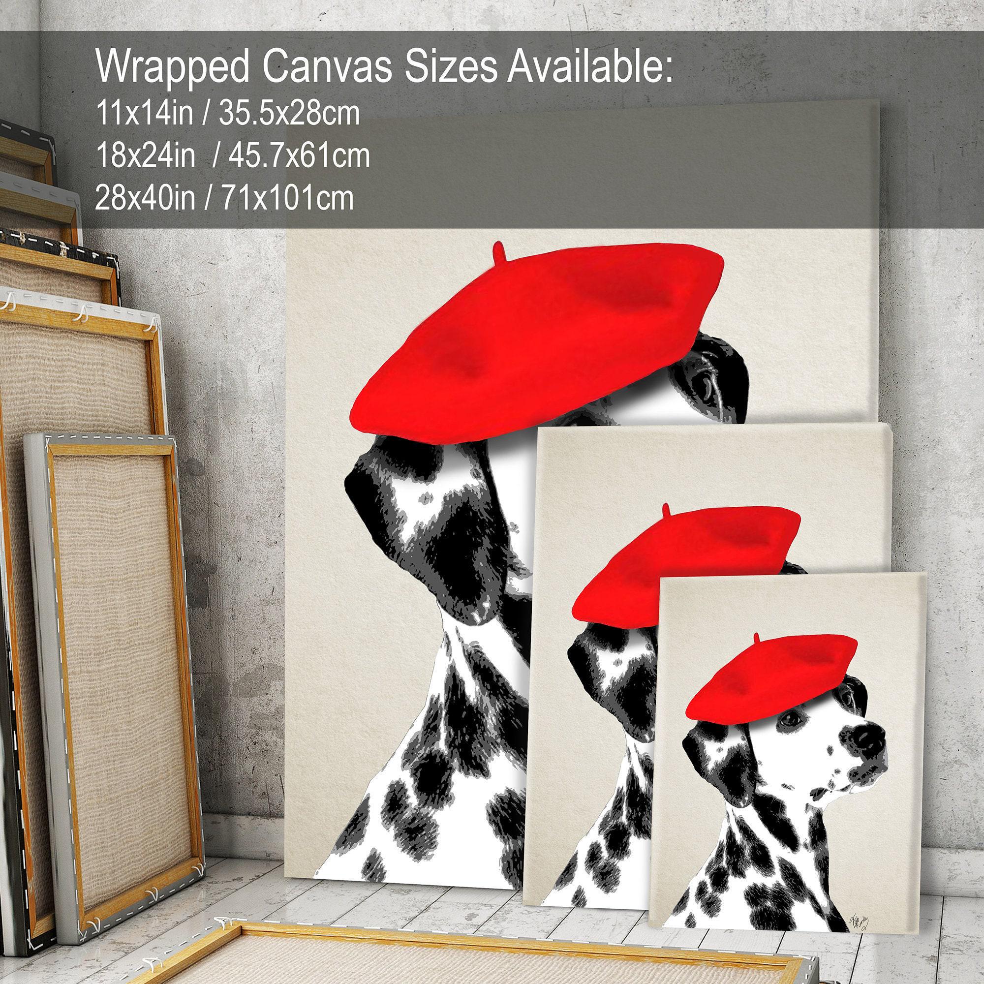 2293 Dalmatian With Red Beret Poster Print- Funky Fab (18 X Coco De Paris Dalmatian on Bicycle Print – Dog Poster | Desenio main image 3