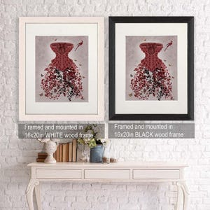 Corset Woodland - whimsical art print woodland decoration marsala room decor rustic bedroom decor master bedroom decor butterfly print image 4