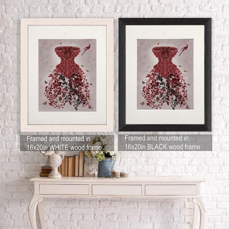 Corset Woodland - whimsical art print woodland decoration marsala room decor rustic bedroom decor master bedroom decor butterfly print image 4