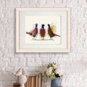 Pheasant Print: British Wildlife Art, Farmhouse Decor