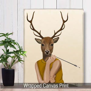 Audrey Hepburn Deer Art Print: Stag with Cigarette Holder image 6